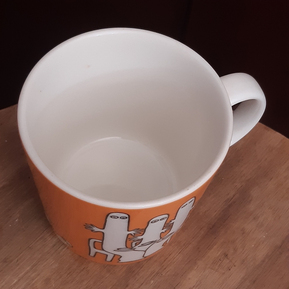 Arabia Finland Orange Moomin Hattifatteners Mug - Picture 3 of 11